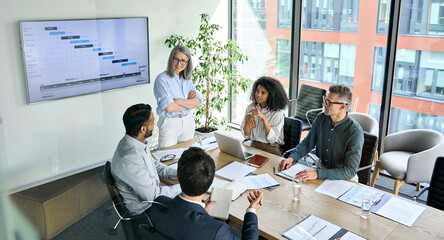 Fractional CFO presenting monthly management accounts to business owners